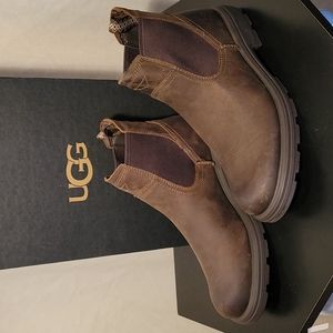 UGG Biltmore Chelsea Brown Leather Chukka Boots 8.5M